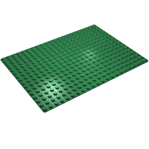 Rendu LDraw de Plaque de base 16 x 22 (Baseplate 16 x 22), couleur indicative
