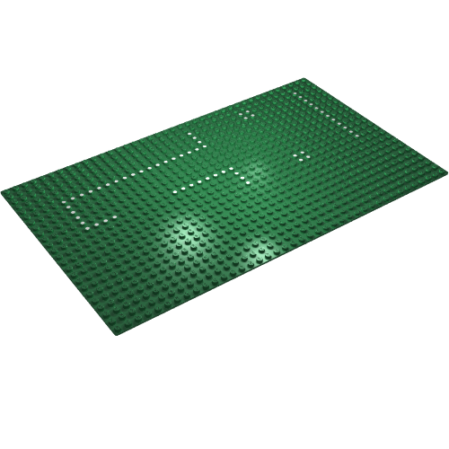 Rendu LDraw de Plaque de base 24 x 40 avec motif imprimé coffret 370 Points (Baseplate 24 x 40 with Set 370 Dots Print), couleur indicative