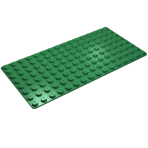 Rendu LDraw de Plaque de base 8 x 16 (Baseplate 8 x 16), couleur indicative