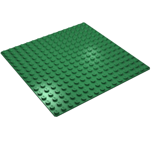 Rendu LDraw de Plaque de base 16 x 16 (Baseplate 16 x 16), couleur indicative
