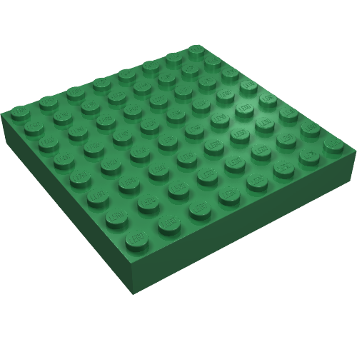 Rendu LDraw de Brique 8 x 8 (Brick 8 x 8), couleur indicative