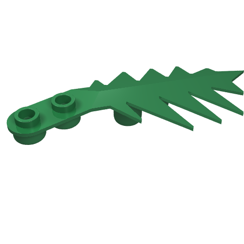 Rendu LDraw de Plante, feuille de palmier petite (Plant, Palm Leaf Small), couleur indicative