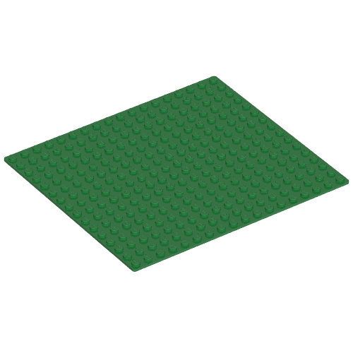 Rendu LDraw de Plaque de base 16 x 18 (Baseplate 16 x 18), couleur indicative