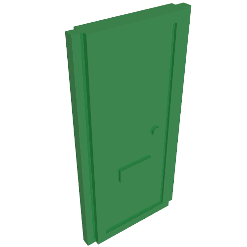 Rendu LDraw de porte for Slotted Bricks, couleur indicative