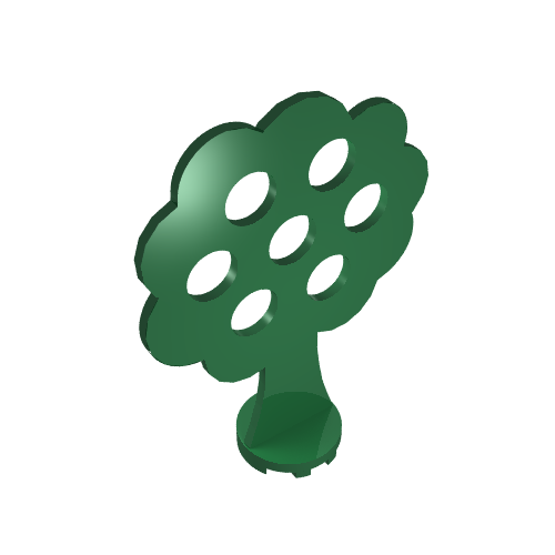 Rendu LDraw de Plante, Arbre de Fabuland (Plant, Fabuland Tree), couleur indicative