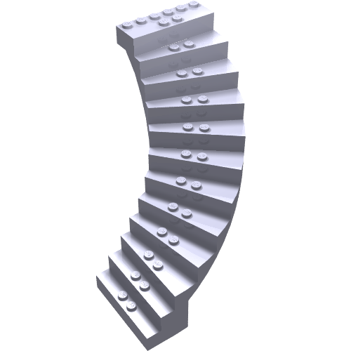 Rendu LDraw de Escaliers 13 x 13 x 12 courbes ouvertes (Stairs 13 x 13 x 12 Curved Open), couleur indicative