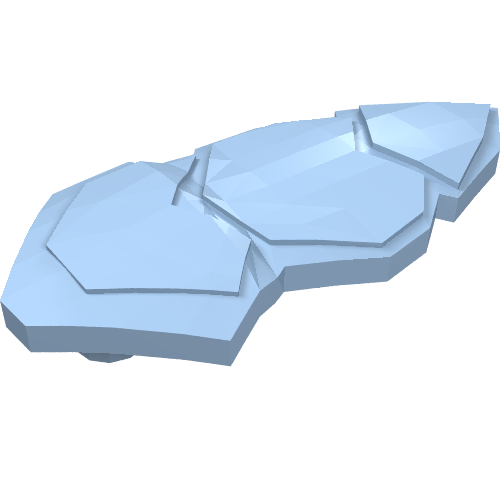 Rendu LDraw de Grande couverture de membre de figurine, avec des échelles (Large Figure Limb Cover, with Scales), couleur indicative