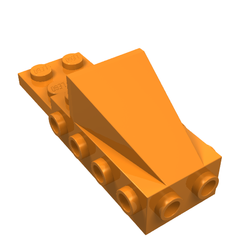 Rendu LDraw de Brique Spécial, Nez de cockpit (Brick Special, Cockpit Space Nose), couleur indicative