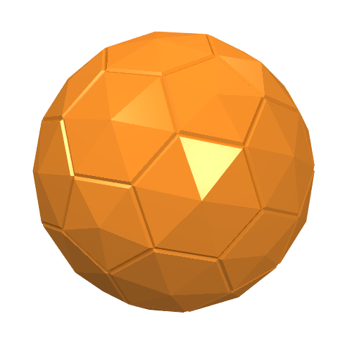 Rendu LDraw de Sport football / basket-bille [sans motif] (Sports Soccer / Basket Ball [Plain]), couleur indicative