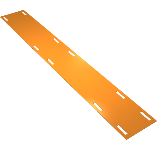 Rendu LDraw de Feuille, 4,5 x 31 Rectangle avec dix trous rectangulaires (Sheet, 4.5 x 31 Rectangle with Ten Rectangular Holes), couleur indicative