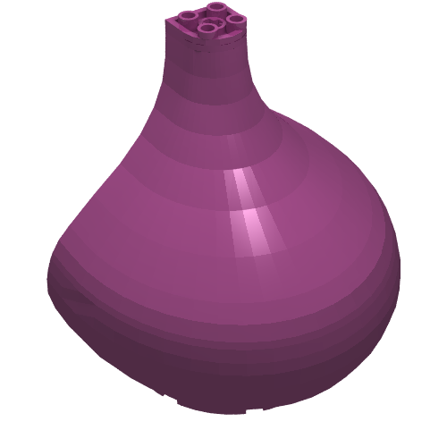 Rendu LDraw de Toit de tour 8 x 12 x 10 dôme d'oignon (Tower Roof 8 x 12 x 10 Onion Dome), couleur indicative