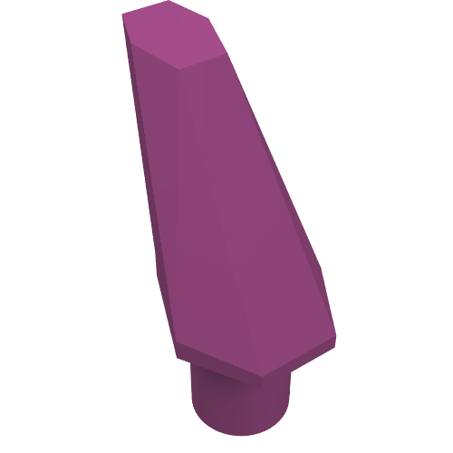 Rendu LDraw de Grande figurine barbe / corne, pointe facettée (Large Figure Barb / Horn, Faceted Spike), couleur indicative