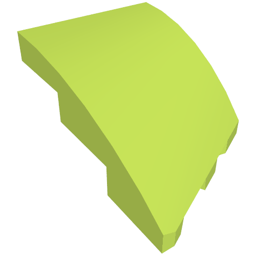 Brique biseautée, courbée 3 x 2 avec encoche gauche (Brick Wedged, Curved 3 x 2 with Stud Notch Left)