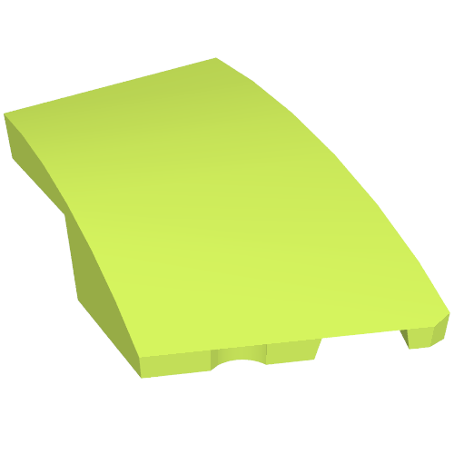 Brique calée, courbée 3 x 2 avec encoche droite (Brick Wedged, Curved 3 x 2 with Stud Notch Right)