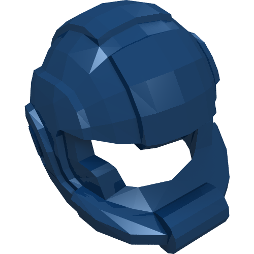 Rendu LDraw de Helmet Space avec Open Visor, couleur indicative