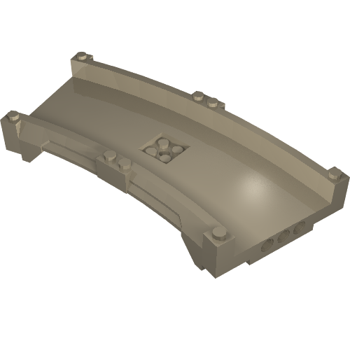 Rendu LDraw de Système de voie, courbe Voie 17 x 12 x 2 (Track System, Curved Track 17 x 12 x 2), couleur indicative