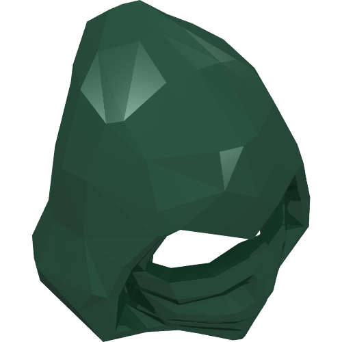 Rendu LDraw de Hood / Cowl Pointed, Mask avec Eye trou, couleur indicative
