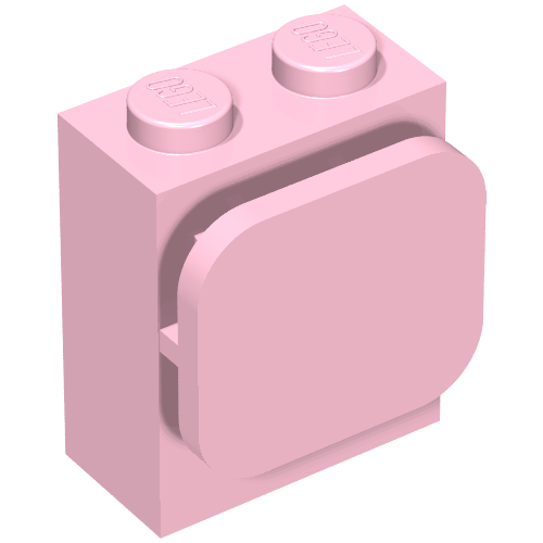 Rendu LDraw de Brique Spécial 1 x 2 x 2 avec attache Photo (Brick Special 1 x 2 x 2 with Photo Clip), couleur indicative
