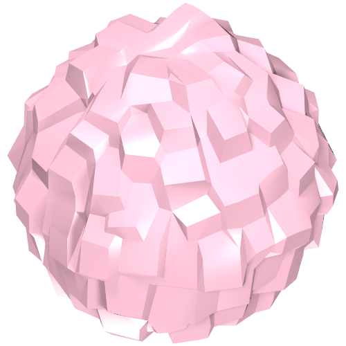 Rendu LDraw de Équipement pom pom pom [sans motif] (Equipment Cheerleader Pom Pom [Plain]), couleur indicative