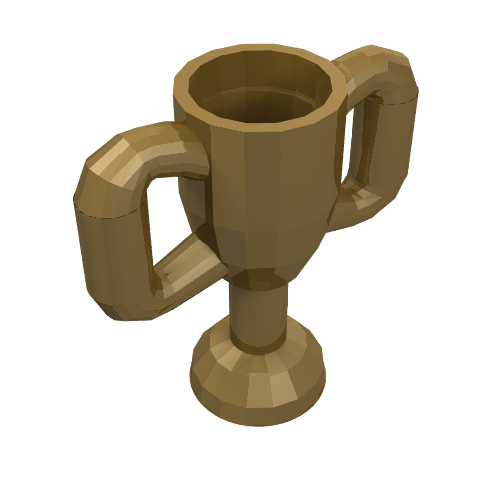 Rendu LDraw de Équipement trophée coupe petit (Equipment Trophy Cup Small), couleur indicative
