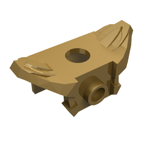Épaulettes d'armure minifigurine avec 1 tenon sur le devant, 2 tenons sur le dos (Minifig Neckwear Armour Shoulder Pads with 1 Stud on Front, 2 Studs on Back)