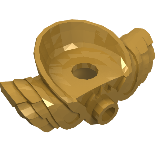 Minifigurine accessoire de cou Épaulières en armure Élaboré avec cou relevé, avant tenon et 2 dos tenons (Minifig Neckwear Armor Shoulder Pads Elaborate with Raised Neck, Front Stud and 2 Back Studs)