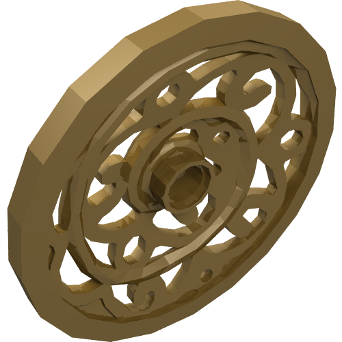 Rendu LDraw de Ornate Carriage roue [43.2mm], couleur indicative