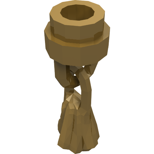 Rendu LDraw de Pompier avec 1 x 1 tour tenon (Tassel with 1 x 1 Round Stud), couleur indicative