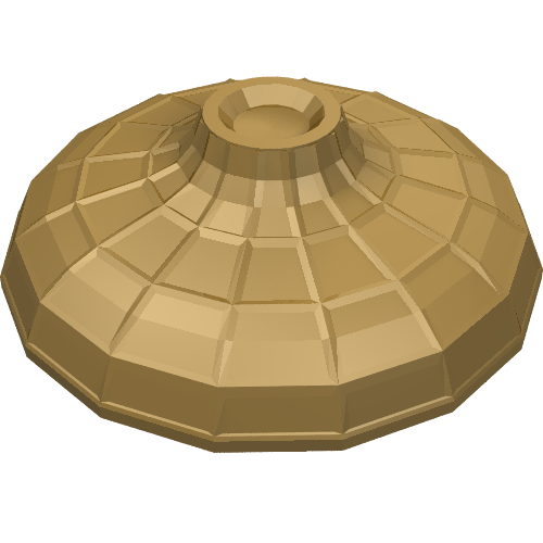 Chapeau conique asiatique avec centre surélevé (Hat Conical Asian with Raised Center)
