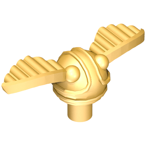 Rendu LDraw de Balle de quidditch sport, mouchoir doré (Sports Quidditch Ball, Golden Snitch), couleur indicative