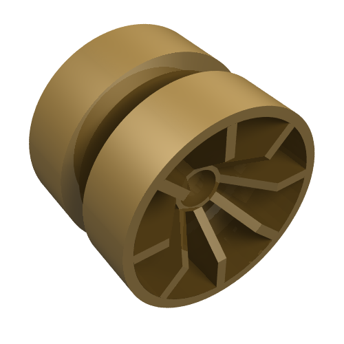 Rendu LDraw de Roue 18 x 14 rayons (Wheel 18 x 14 Spoked), couleur indicative