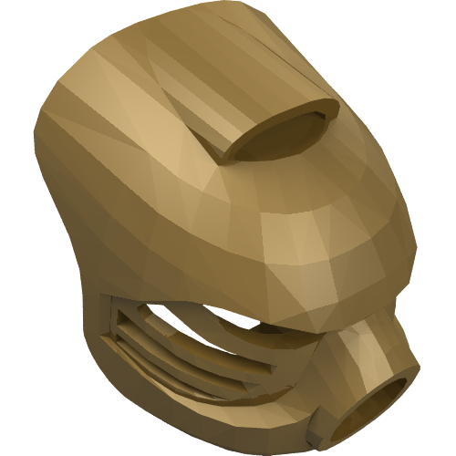 Rendu LDraw de Masque de grande taille Hau (étoiles) (Large Figure Mask Hau (Stars)), couleur indicative