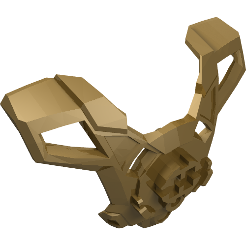 Rendu LDraw de Large Figure Chest Cover, Armour avec Trapezoid Shoulders, couleur indicative