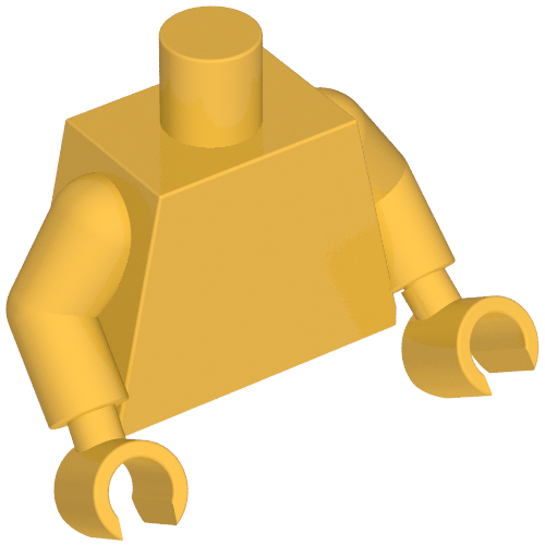 Torse, or nacré bras et mains [sans motif] (Torso, Pearl Gold Arms and Hands [Plain])