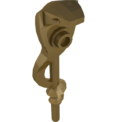 Rendu LDraw de Armes (serpent) (Weapon Staff (Snake)), couleur indicative
