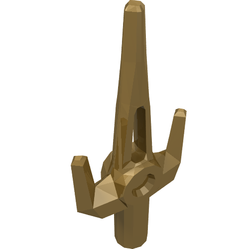 Rendu LDraw de Arme Sai (Weapon Sai), couleur indicative