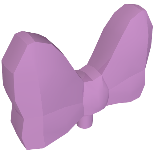 Accessoire de coiffure Bow grand avec petite connecteur [sans motif] (Headwear Accessory Bow Large with Small Pin [Plain])