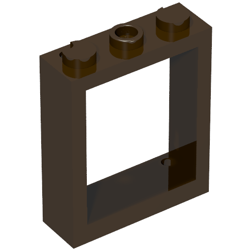 Rendu LDraw de Cadre de fenêtre 1 x 3 x 3 (Window Frame 1 x 3 x 3), couleur indicative