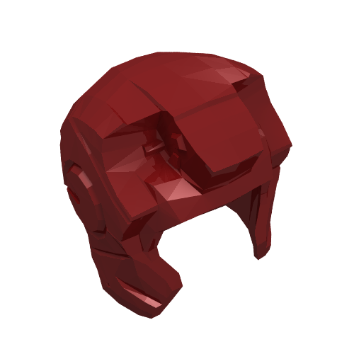 Casque Espace avec face ouverte Ronde, charnière supérieure (Helmet Space with Open Face Rounded, Top Hinge)