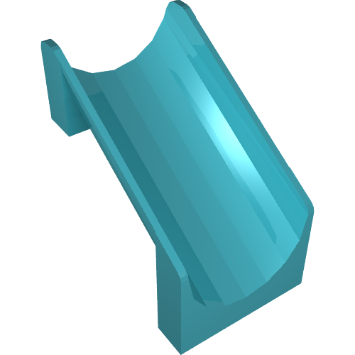 Rendu LDraw de Ligne droite 4 x 6 x 6 (Slide Straight 4 x 6 x 6), couleur indicative