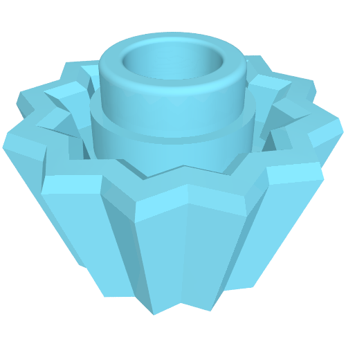 Rendu LDraw de Food Cupcake avec tenon, couleur indicative