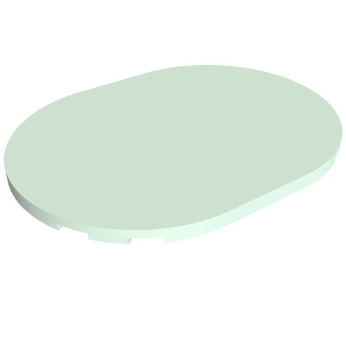 Rendu LDraw de Tuile ronde 6 x 8 (Tile Round 6 x 8), couleur indicative