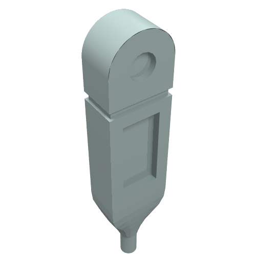 Rendu LDraw de Équipement Thermomètre médical (Equipment Medical Thermometer), couleur indicative