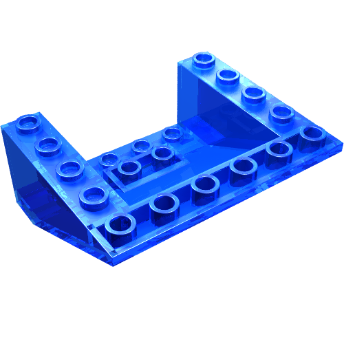 Rendu LDraw de Brique inclinée inversée 33° 5 x 6 x 2 (Brick Sloped Inverted 33° 5 x 6 x 2), couleur indicative