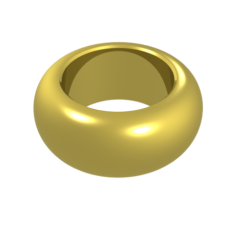 Rendu LDraw de Figurine Anneau 1 x 1 (Minifig Ring 1 x 1), couleur indicative