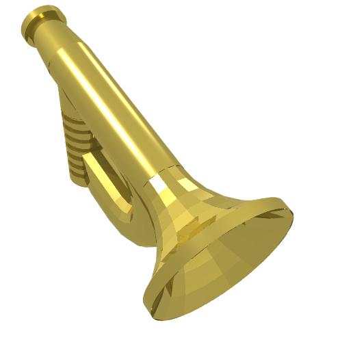 Rendu LDraw de Instrument de musique Bugle (Musical Instrument Bugle), couleur indicative