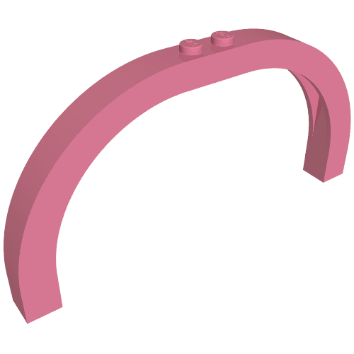 Rendu LDraw de Brique Arche 1 x 12 x 5 supérieure incurvée (Brick Arch 1 x 12 x 5 Curved Top), couleur indicative