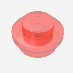 Rendu LDraw de Plaque ronde 1 x 1 avec tenon plein (Plate Round 1 x 1 with Solid Stud), couleur indicative