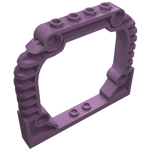 Rendu LDraw de Brique Arche 1 x 8 x 6 avec trous de connecteurs (Portail) (Brick Arch 1 x 8 x 6 with Pin Holes (Portal)), couleur indicative