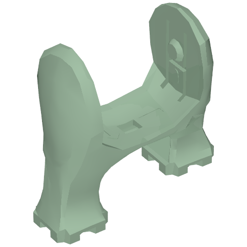 Rendu LDraw de Animal / Creature Body Part, Dinosaur, jambes Short, couleur indicative